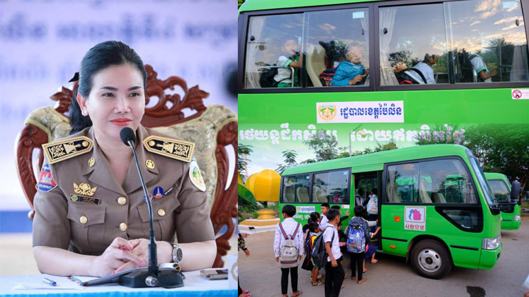 រដ្ឋបាល​ខេត្ត​ប៉ៃលិន រៀបចំ​រថយន្តក្រុង ០២​គ្រឿង ជួយ​ដឹក​ជញ្ជូន​សិស្ស ដែល​មាន​អាណាព្យាបាល ធ្វើ​អា​ជី​កម្ម​នៅ​ផ្សារ​ព្រំដែន​ថៃ កម្ពុជា ដើម្បី​ផ្តល់​ឱកាស​ឱ្យ​ពួកគាត់​ទទួលបាន​សេវា​អប់រំ​កម្ពុជា តាម​បន្ទាត់​ព្រំដែន​