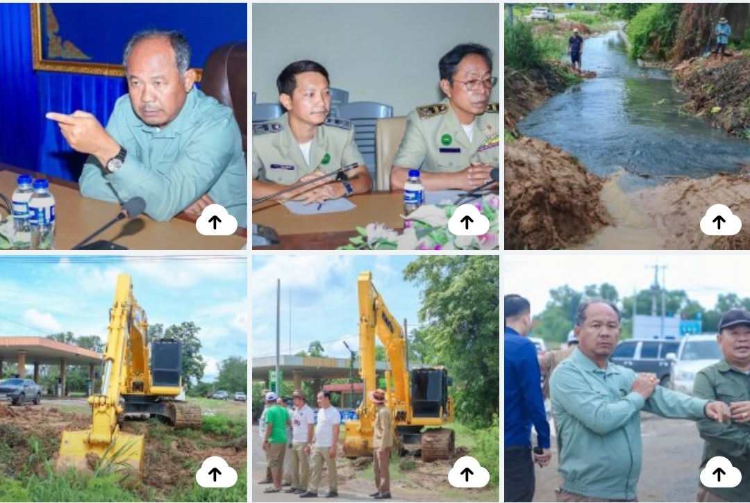 ឯកឧត្តម អ៊ុំ រាត្រី ដឹកនាំក្រុមការងារក្រុង កាយស្តារប្រលាយបញ្ចៀសការស្ទះទឹកបណ្ដាលឱ្យជន់លិចក្រុងប៉ោយប៉ែត