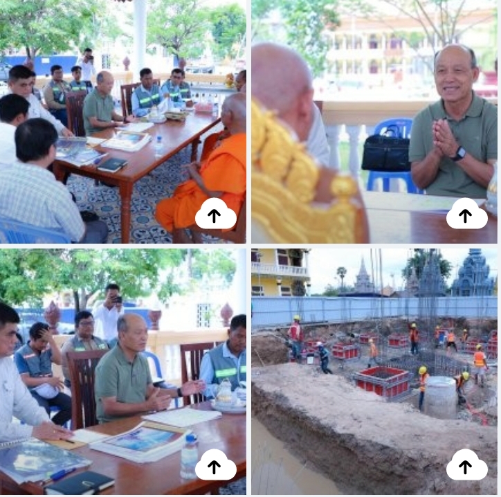 នាយឧត្តមសេនីយ៍ សៅ សុខា អញ្ជើញចុះត្រួតពិនិត្យការងារសាងសង់ព្រះមហាចេតិយ នៅវត្តច័ន្ទបុរីវង្ស