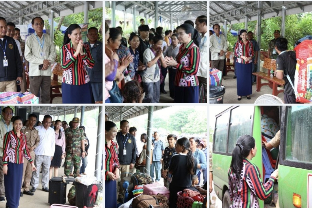 លោកជំទាវ បាន ស្រីមុំ ផ្តាំផ្ញើដល់បងប្អូនពលករដែលវិលត្រឡប់មកពីថៃ កុំព្រួយបារម្ភរឿងអត់ការងារធ្វើ ព្រោះរាជរដ្ឋាភិបាលកម្ពុជាបានត្រៀមរួចរាល់ហើយ
