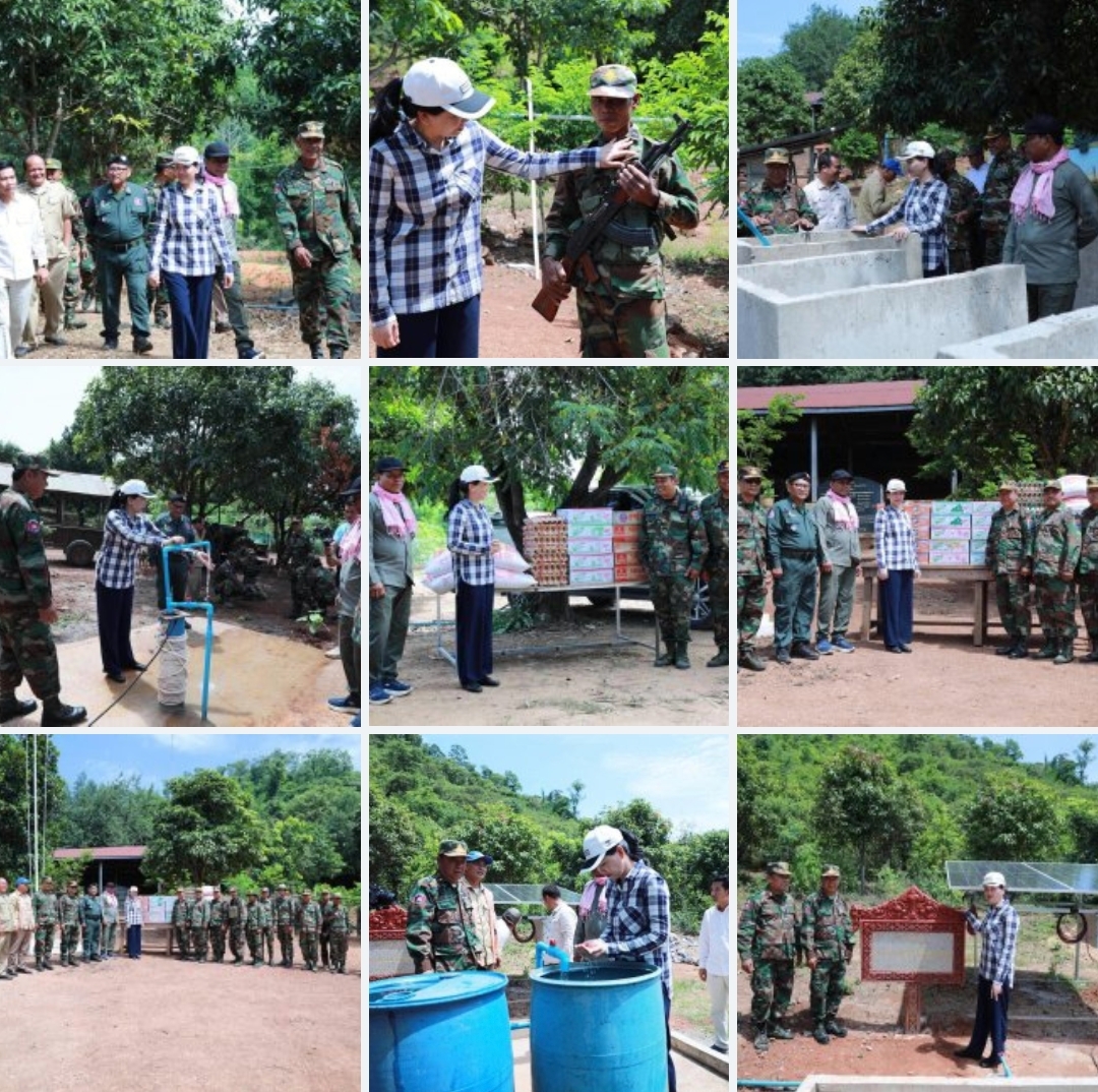 អភិបាលខេត្តប៉ៃ លិន ចុះសួរសុខទុក្ខលើកទឹកចិត្ត និងពិនិត្យមើលអណ្តូងទឹកស្អាត ដែលជាអំណោយដ៏ថ្លៃថ្លារបស់សម្តេចកិត្តិព្រឹត្តបណ្ឌិត ជូនដល់កងកម្លាំងជួរមុខ