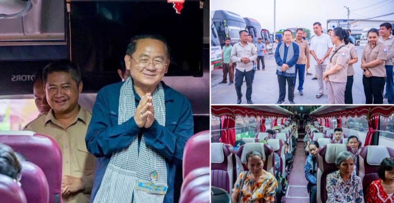 អភិបាលខេត្តបាត់ដំបង ជួបសំណេះសំណាលសួរសុខទុក្ខ និងជូនដំណើរប្រជាពលរដ្ឋវិលត្រឡប់ទៅរាជធានីភ្នំពេញតាមរថយន្តក្រុងដែលរាជរដ្ឋាភិបាលផ្ដល់ឱ្យជិះដោយមិនបង់ប្រាក់