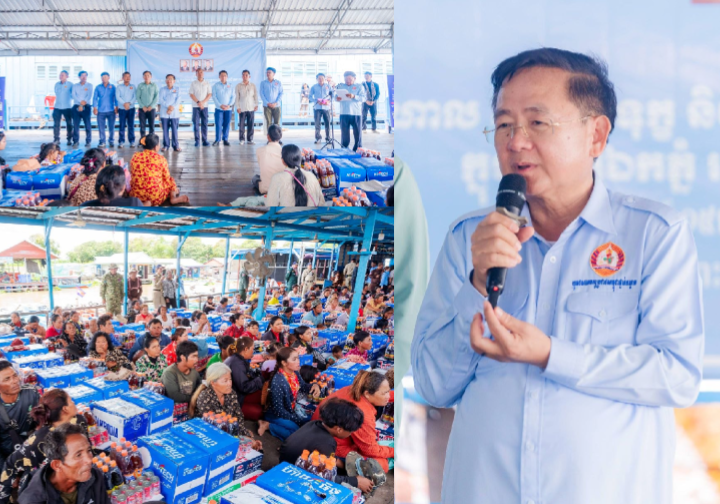 អភិបាលខេត្តបាត់ដំបង នាំអំណោយរបស់យុវជនគណបក្សខេត្តចែកជូនពលរដ្ឋមានជីវភាពខ្វះខាត ៣០០គ្រួសារ នៅឃុំកោះជីវាំង ស្រុកឯកភ្នំ