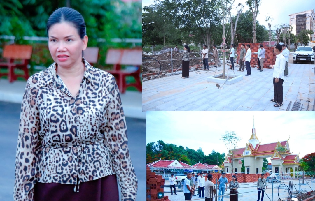 អភិបាលខេត្តប៉ៃលិន ពិនិត្យមើលការរៀបចំកែលម្អហេដ្ឋារចនាសម្ព័ន្ធនិងសោភ័ណភាព នៅច្រកទ្វារព្រំដែនអន្តរជាតិព្រំ