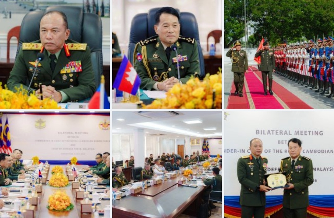 អគ្គមេបញ្ជាការកងទ័ពកម្ពុជា-ម៉ាឡេស៊ី ប្តេជ្ញាពង្រឹងកិច្ចសហប្រតិបត្តិការយោធា និងរួមគ្នាគាំទ្រដំណោះស្រាយដោយសន្តិវិធីនៅក្នុងតំបន់