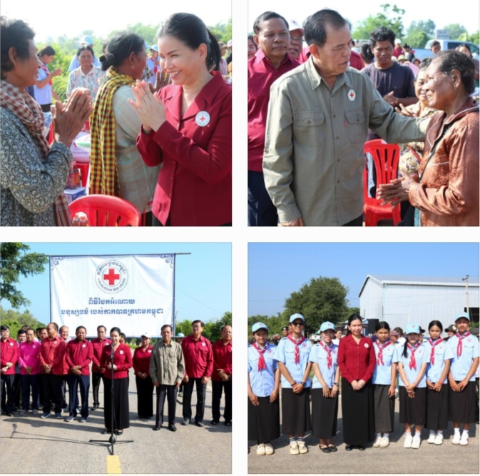 ប្រជាពលរដ្ឋរងគ្រោះដោយសារជំនន់ទឹកភ្លៀងជាង៧០០គ្រួសារ ទទួលអំណោយមនុស្សធម៌សង្គ្រោះបន្ទាន់ ពីសាខាកាកបាទក្រហមកម្ពុជាខេត្តប៉ៃលិន