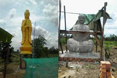 មានគេលួចសាងសង់រូបសំណាកព្រះម៉ែគួនស៊ីអ៊ីមនៅក្នុងព្រៃជ្រៅបំណងវាទទី យកដី ព្រៃជាកម្មសិទ្ធ ត្រូវបាន អាជ្ញាធរស្រុកស្វាយលើចុះផ្អាកការសាងសង់