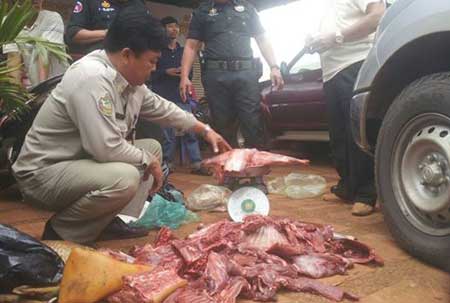 ​សាច់​សត្វព្រៃ​ចំនួន​ជាង ៣០​គីឡូក្រាម ត្រូវបាន​ធ្វើ​ការបង្ក្រាប​