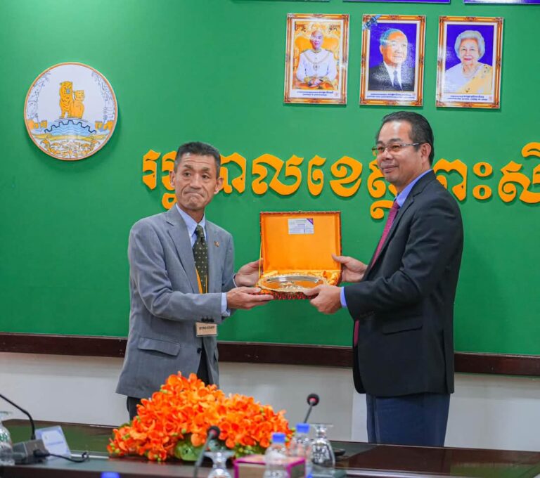 ឯកឧត្តម ម៉ា​ង ស៊ី​ណេត បាន​អញ្ជើញ​ទទួល​ជួប​សម្តែង​ការគួរសម និង​ពិភាក្សា​ការងារ​ជាមួយ​គណៈប្រតិភូ​ជប៉ុន​ដឹកនាំ​ដោយ​លោក តូ​ស៊ីយ៉ា អូ​នី​ស៊ី (Toshiya Onishi)
