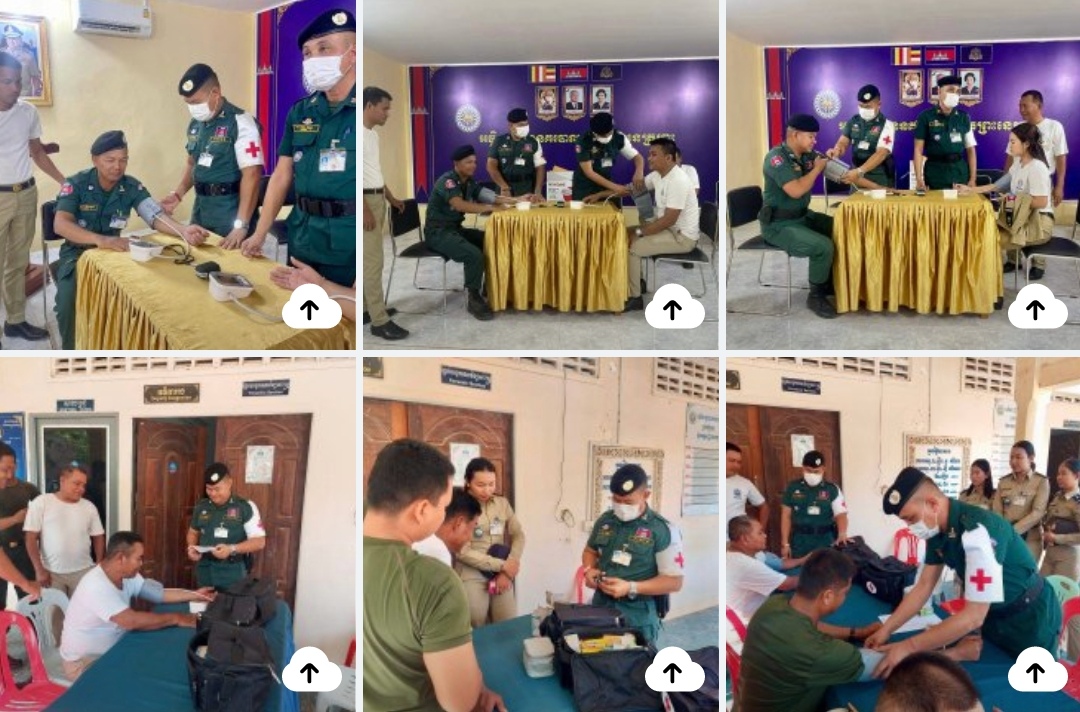 ក្រុមគ្រូពេទ្យ នៃស្នងការដ្ឋាននគរបាលខេត្តបន្ទាយមានជ័យ ចុះពិនិត្យសុខភាព ជូនកម្លាំងនគរបាលជាតិ តាមអធិការដ្ឋាននគរបាលស្រុក-ក្រុង
