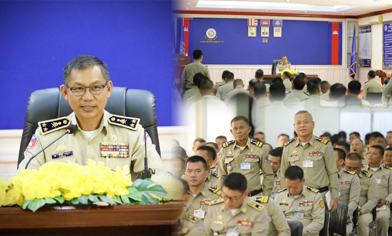 លោក​ឧត្តមសេនីយ៍ទោ សិទ្ធិ ឡោះ ដឹកនាំ​កម្លាំង​នគរបាល​ក្រោម​ឱវាទ ប្រជុំ​បូក​សរុប​សភាព​ការណ៍ លទ្ធផល​កិច្ចប្រតិបត្តិការ​ប្រចាំ​ខែ​មេសា ឆ្នាំ​២០២៥ និង​ដាក់​ចេញ​ទិសដៅ​អនុវត្ត​ការងារ​សម្រាប់​ខែ​បន្ទាប់​