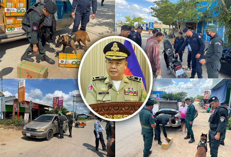 សមត្ថកិច្ច​បន្ត​ត្រួតពិនិត្យ ចល័ត​បង្ការ​ទប់ស្កាត់ និង​បង្ក្រាប​ទ​ល្មើស​គ្រឿងញៀន និង​សារធាតុ​គីមី​ផ្សំ​គ្រឿងញៀន​ខុស​ច្បាប់​នៅ​ស្រុក​ជាប់​ព្រំដែន