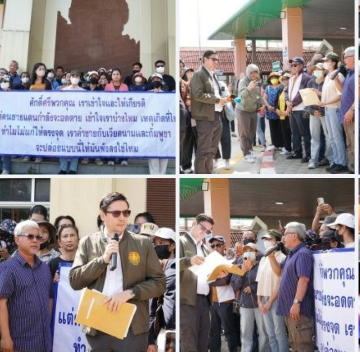 ក្រុមអាជីវករថៃ នៅផ្សាររោងក្លឿ លើកគ្នាតវ៉ាសុំឲ្យទាហានថៃ បើកច្រកទ្វារព្រំដែនឡើងវិញ ,ការបិតនេះមិនមែនខាងកម្ពុជានោះទេ ពោលគឺទាហានថៃបិតដោយទំនើង ឯកតោភាគី