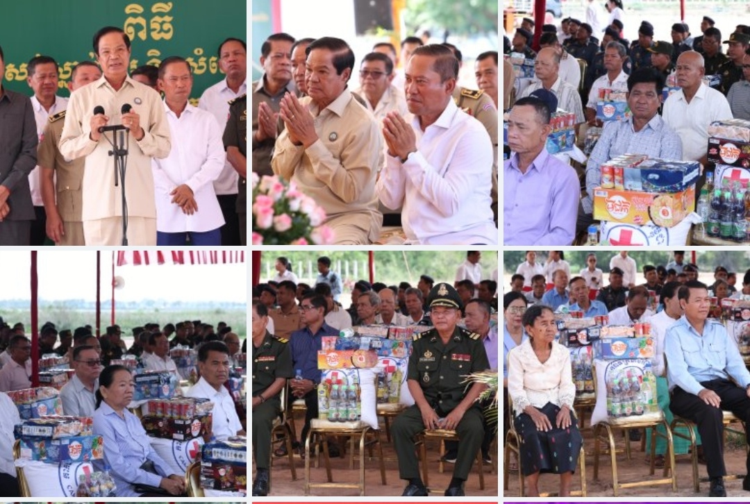 កិត្តិសង្គហបណ្ឌិត គន់ គីម អញ្ជើញបញ្ចុះបឋមសិលាសាងសង់អគារទីស្នាក់ការសមាគមអតីតយុទ្ធជន និងនិវត្តជនកម្ពុជា ខេត្តតាកែវ
